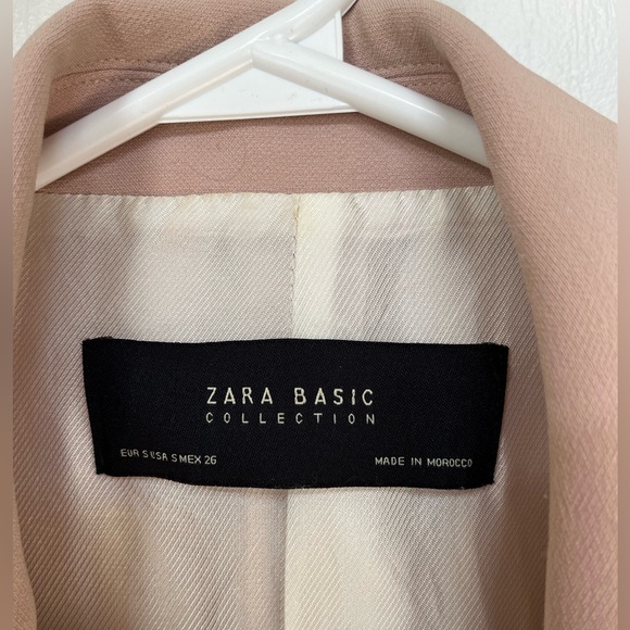 Zara blazer, ruched sleeves, color soft pink (blush pink) size S US - Picture 9 of 9